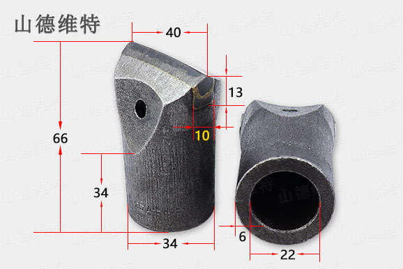 10mm一字型硬质合金钎头40一字风乐鱼（中国）leyu官方网站-科技股份有限公司头